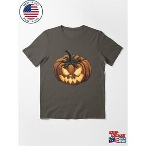 Scary Carved Pumpkin Halloween Spooky Season Graphic T-Shirt